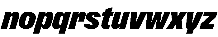 ABCGravity CondensedItalic Font LOWERCASE