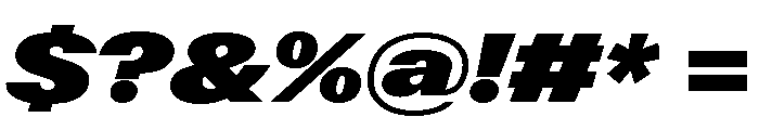 ABCGravity ExpandedItalic Font OTHER CHARS