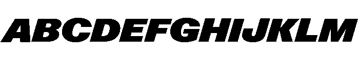 ABCGravity ExtendedItalic Font UPPERCASE