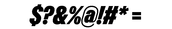 ABCGravity ExtraCondensedItalic Font OTHER CHARS