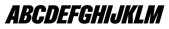 ABCGravity ExtraCondensedItalic Font UPPERCASE