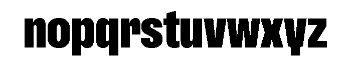 ABCGravity ExtraCondensed Font LOWERCASE
