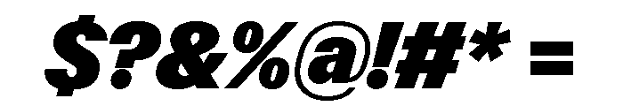 ABCGravity SemiCondensedItalic Font OTHER CHARS