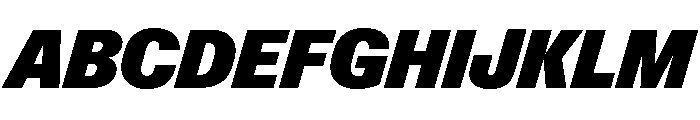 ABCGravity SemiCondensedItalic Font UPPERCASE