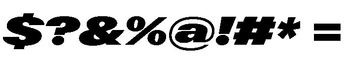 ABCGravity WideItalic Font OTHER CHARS