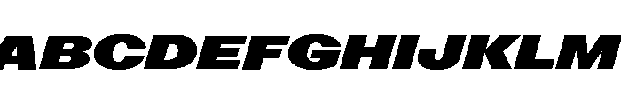 ABCGravity WideItalic Font UPPERCASE