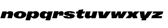 ABCGravity WideItalic Font LOWERCASE