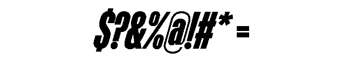 ABCGravity XCompressedItalic Font OTHER CHARS
