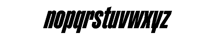 ABCGravity XCompressedItalic Font LOWERCASE