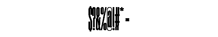 ABCGravity XXXXCompressed Font OTHER CHARS