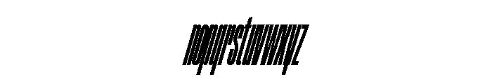 ABCGravity XXXXCompressedItalic Font LOWERCASE