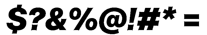ABCHelveesti BlackItalic Font OTHER CHARS