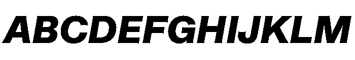 ABCHelveesti BlackItalic Font UPPERCASE
