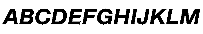 ABCHelveesti BoldItalic Font UPPERCASE