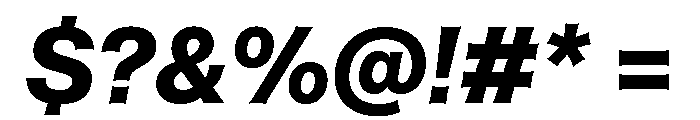 ABCHelveesti HeavyItalic Font OTHER CHARS