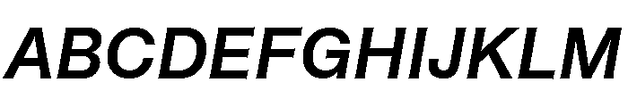 ABCHelveesti MediumItalic Font UPPERCASE