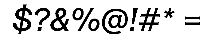 ABCHelveesti RegularItalic Font OTHER CHARS