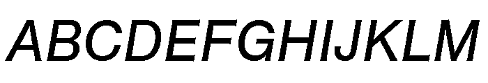 ABCHelveesti RegularItalic Font UPPERCASE