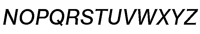 ABCHelveesti RegularItalic Font UPPERCASE