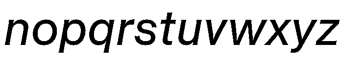 ABCHelveesti RegularItalic Font LOWERCASE