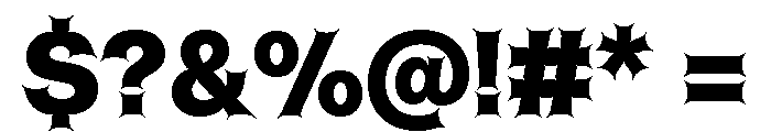 ABCHelveestiSpikes Black Font OTHER CHARS