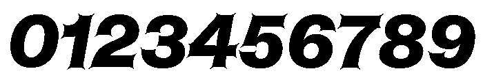 ABCHelveestiSpikes BlackItalic Font OTHER CHARS