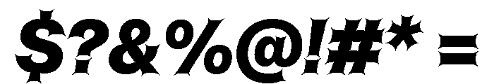 ABCHelveestiSpikes BlackItalic Font OTHER CHARS