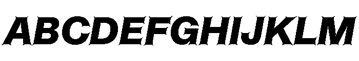 ABCHelveestiSpikes BlackItalic Font UPPERCASE