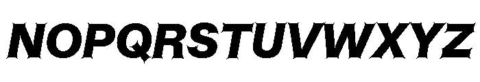ABCHelveestiSpikes BlackItalic Font UPPERCASE