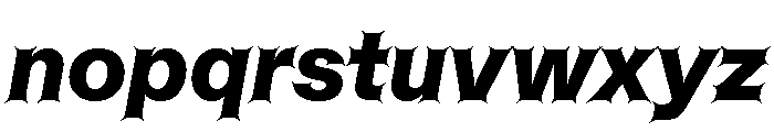 ABCHelveestiSpikes BlackItalic Font LOWERCASE