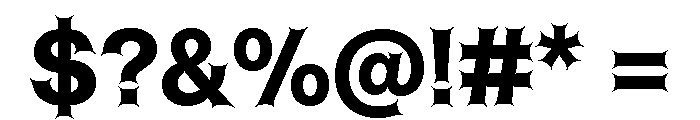 ABCHelveestiSpikes Bold Font OTHER CHARS