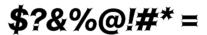 ABCHelveestiSpikes BoldItalic Font OTHER CHARS