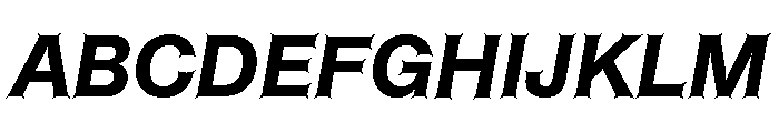 ABCHelveestiSpikes BoldItalic Font UPPERCASE