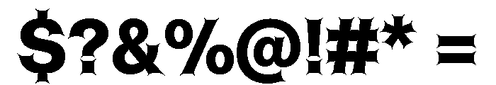 ABCHelveestiSpikes Heavy Font OTHER CHARS