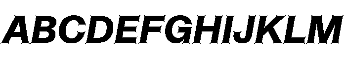ABCHelveestiSpikes HeavyItalic Font UPPERCASE