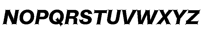 ABCHelveestiSpikes HeavyItalic Font UPPERCASE