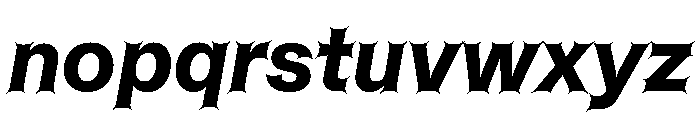 ABCHelveestiSpikes HeavyItalic Font LOWERCASE