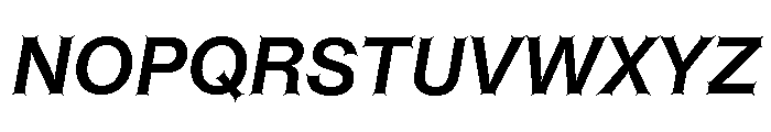 ABCHelveestiSpikes MediumItalic Font UPPERCASE