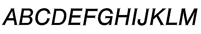 ABCHelveestiSpikes RegularItalic Font UPPERCASE