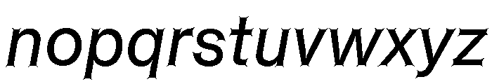ABCHelveestiSpikes RegularItalic Font LOWERCASE