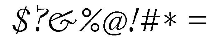 ABCLaica BookItalic Font OTHER CHARS