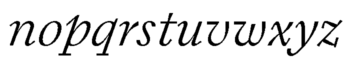 ABCLaica BookItalic Font LOWERCASE