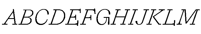 ABCLaica LightItalic Font UPPERCASE