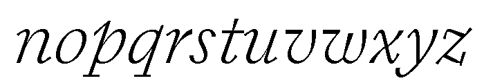 ABCLaica LightItalic Font LOWERCASE