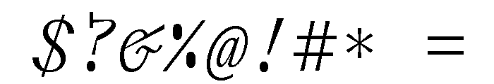 ABCLaicaMono BookItalic Font OTHER CHARS