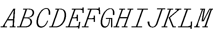 ABCLaicaMono LightItalic Font UPPERCASE