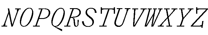ABCLaicaMono LightItalic Font UPPERCASE