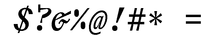 ABCLaicaMono MediumItalic Font OTHER CHARS