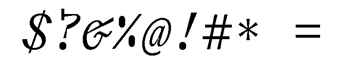 ABCLaicaMono RegularItalic Font OTHER CHARS
