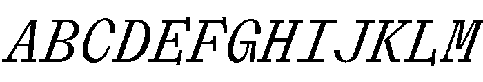 ABCLaicaMono RegularItalic Font UPPERCASE
